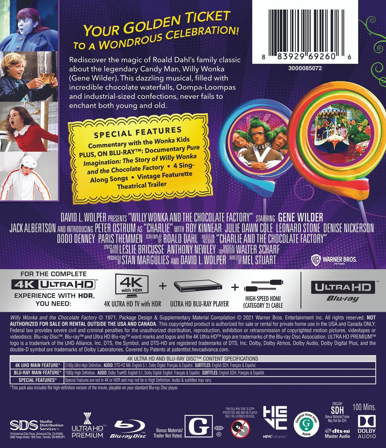 Willy Wonka & the Chocolate Factory (4K Ultra HD + Blu-ray)