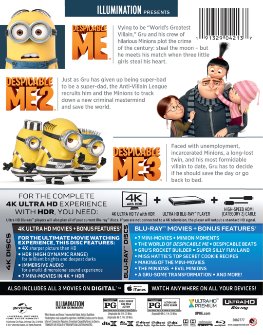 Illumination Presents: 3-Movie Collection  4K Ultra HD + Blu-Ray + Digital