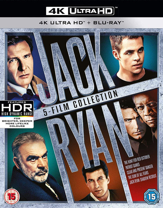 Jack Ryan Box set 5 Films 4K UHD + Blu-ray + Digital