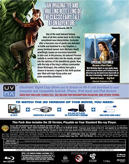 Jack the Giant Slayer (Blu-ray 3D / Blu-ray / DVD Combo Pack)
