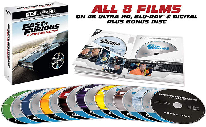 Fast & Furious 10-Movie Collection 4K Ultra HD + Digital + Blu-ray