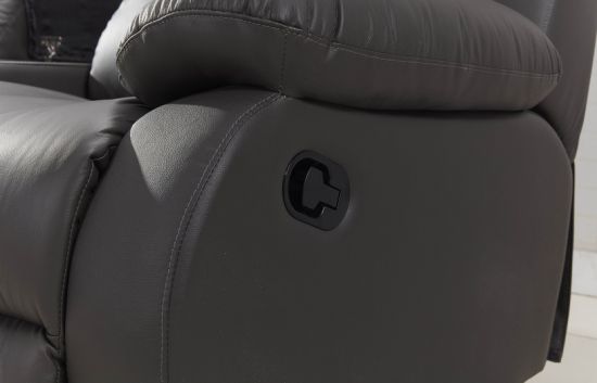 A.E CANADA MENUAL RECLINER SOFA BLACK LEATHER
