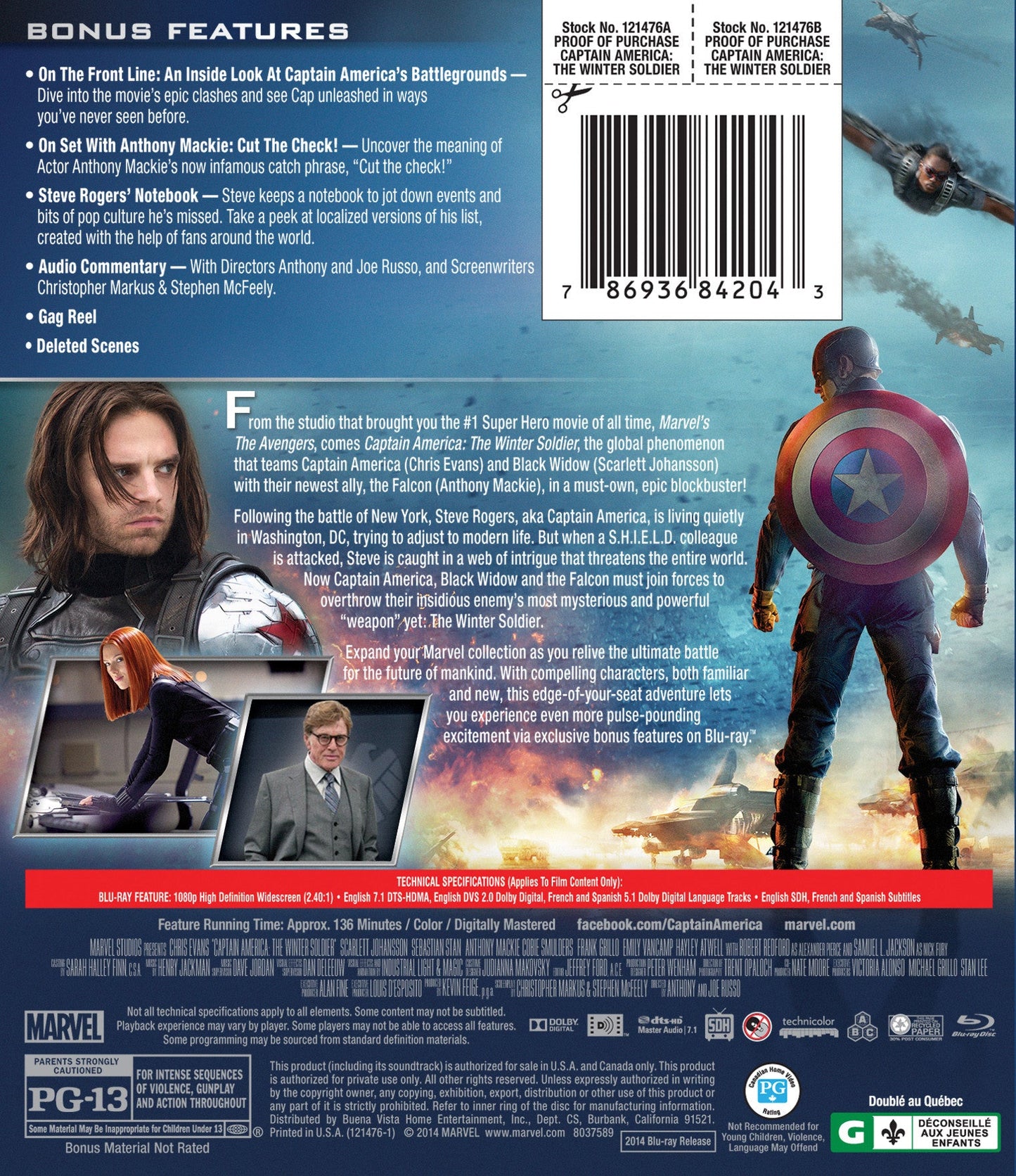 Captain America: The Winter Soldier [Blu-ray 3D