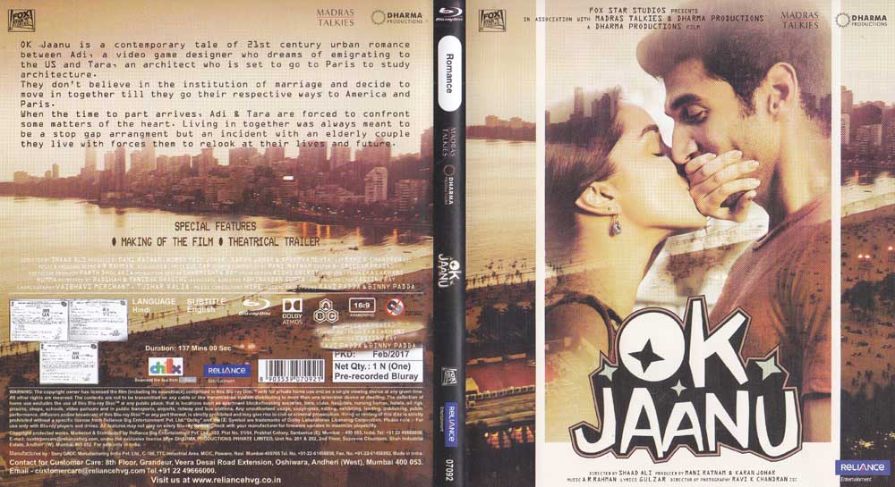 OK Jaanu Blu-Ray