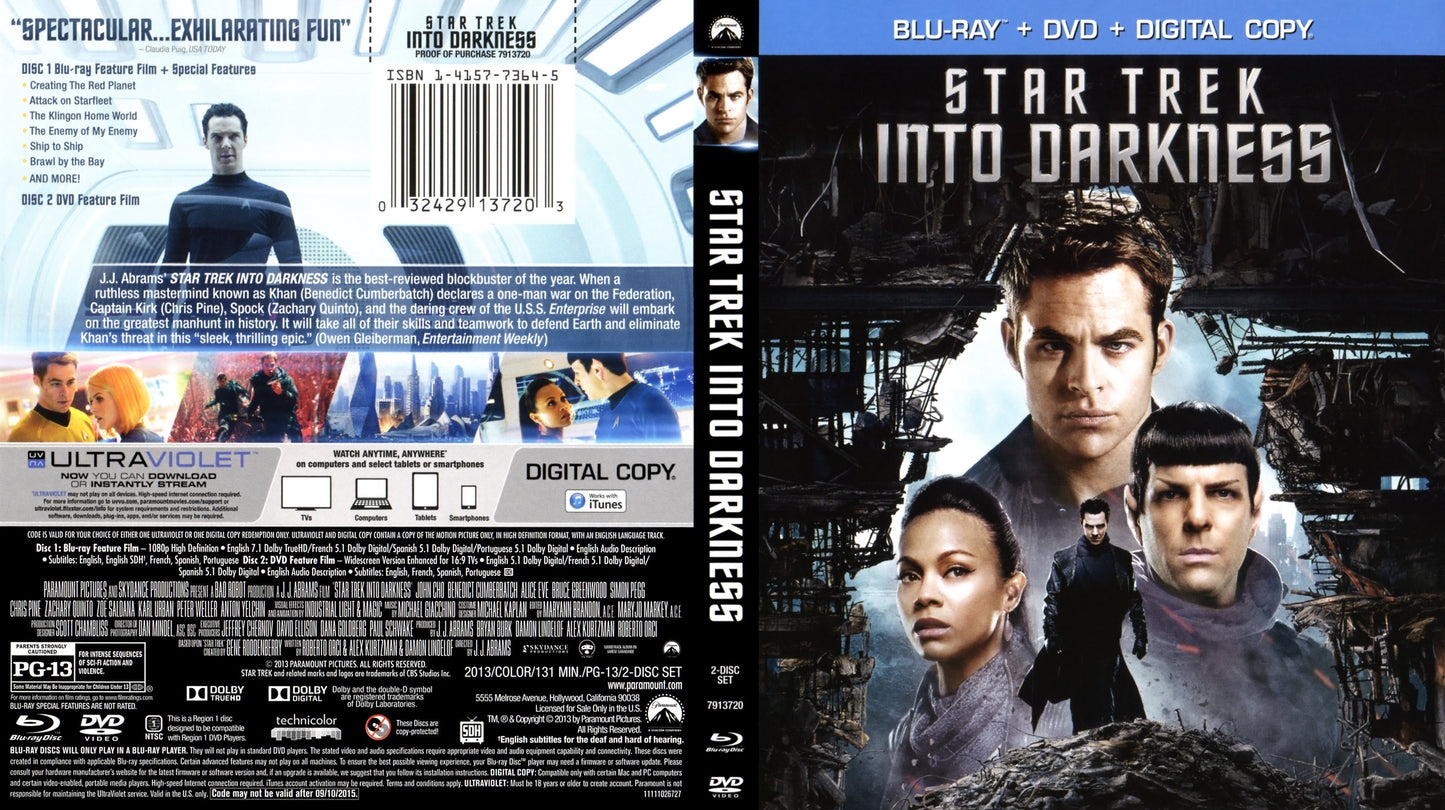 Star Trek Into Darkness (Blu-ray + DVD + Digital Copy)