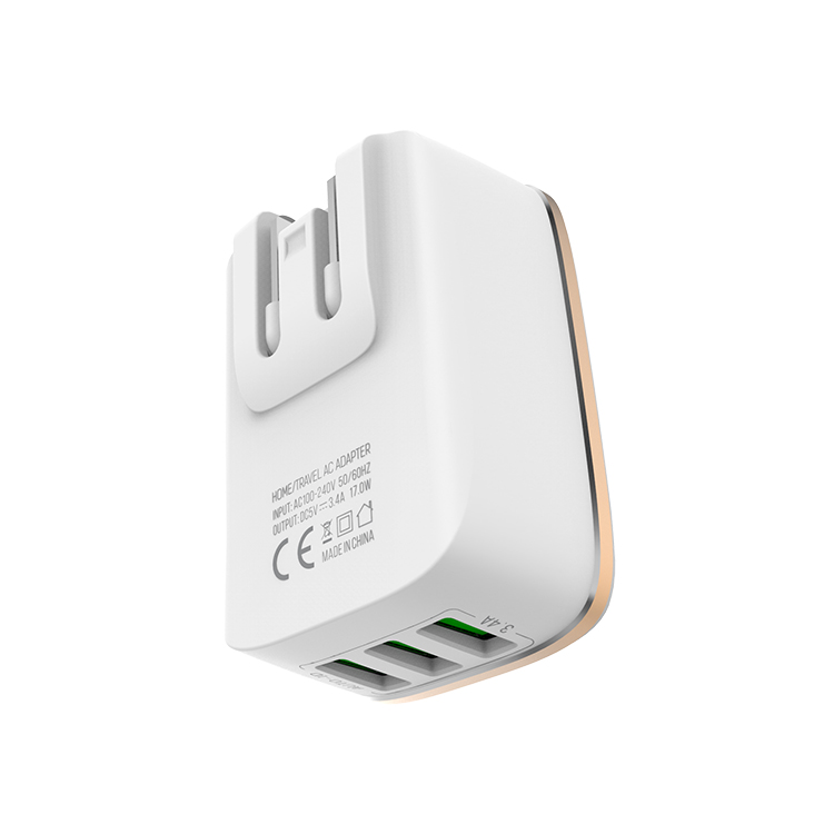 LDNIO A3304 3USB 5V / 3.4A Quick Charge Universal USB Charger
