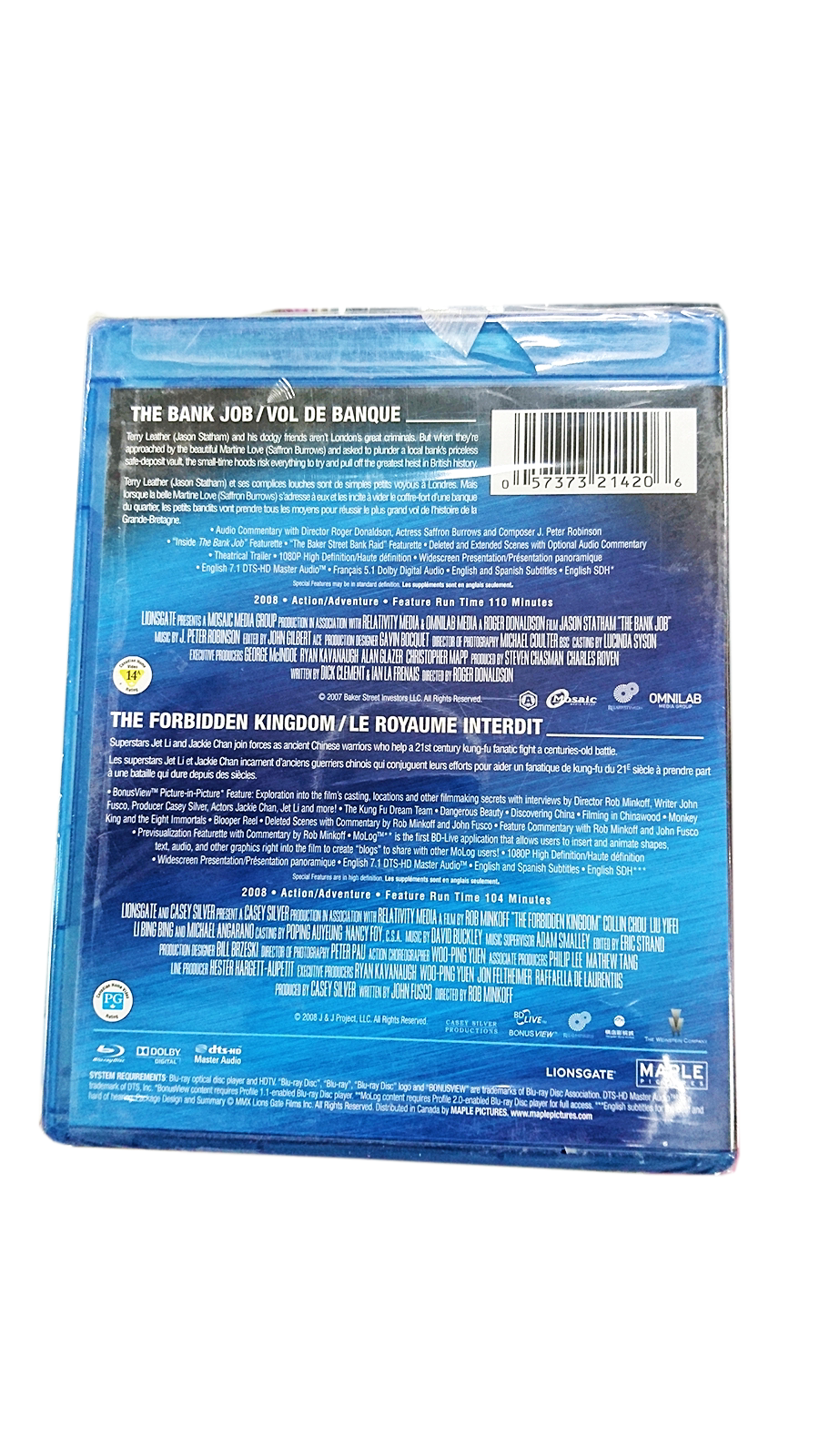 Legends of The Expendables 2-Pack: The Bank Job / The Forbidden Kingdom Blu-ray