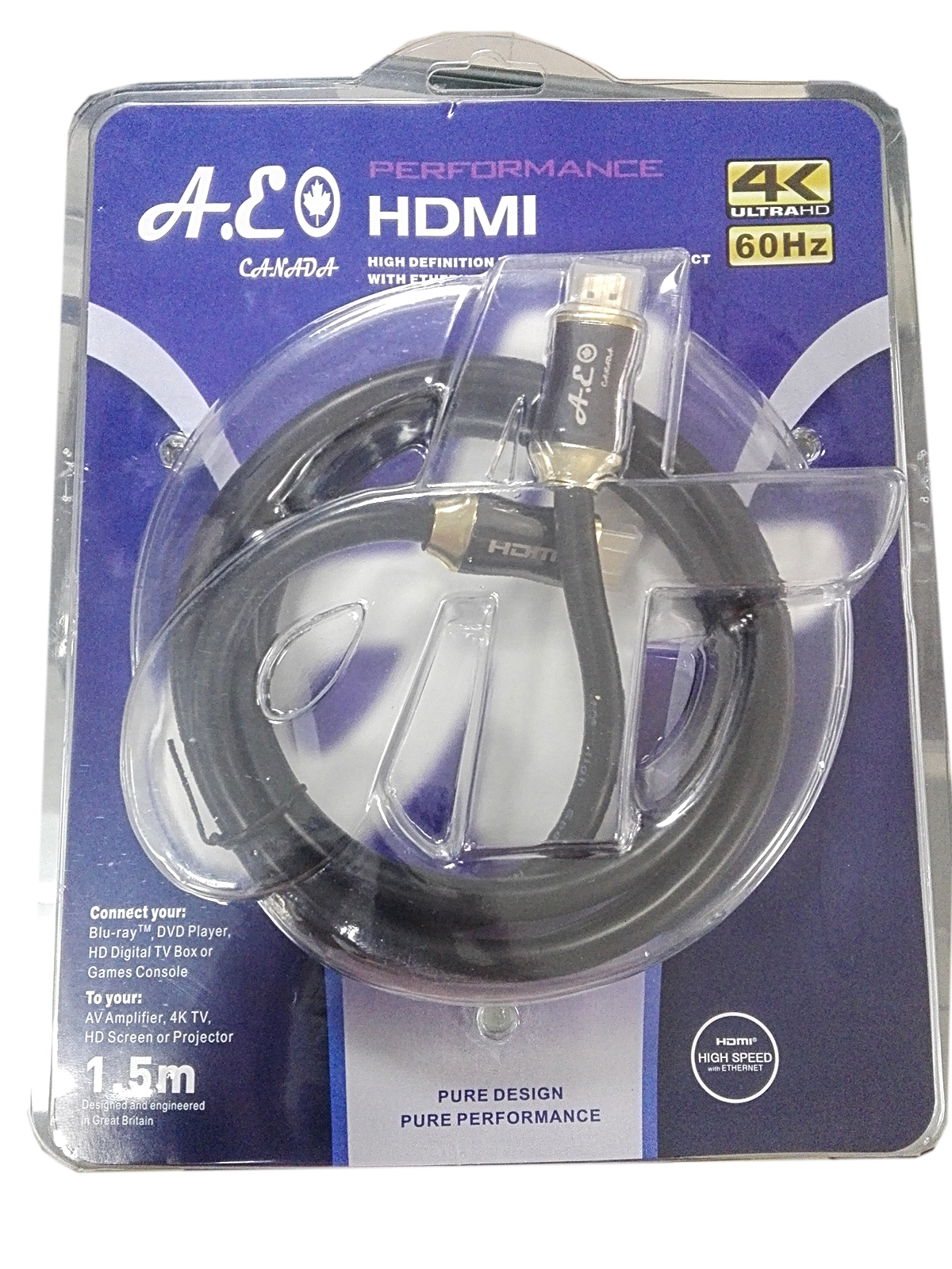 A.E Canada 4K Ultra HD HDMI Cable 2.0   1.5 Meter