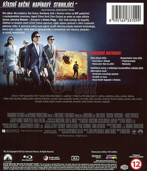 Mission Impossible IV: Ghost Protocol (Blu-ray)
