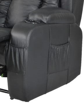 A.E Canada Electric Recliner Sofa Leather Black Single