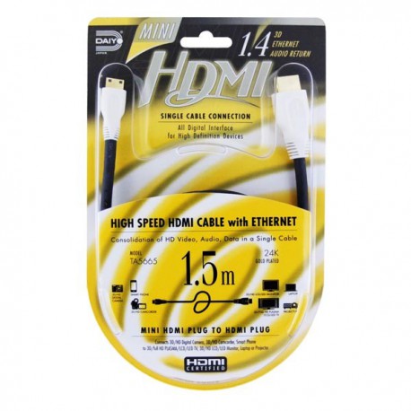 DAIYO Digital 4K Mini HDMI Cable 3.0 meter with Interface