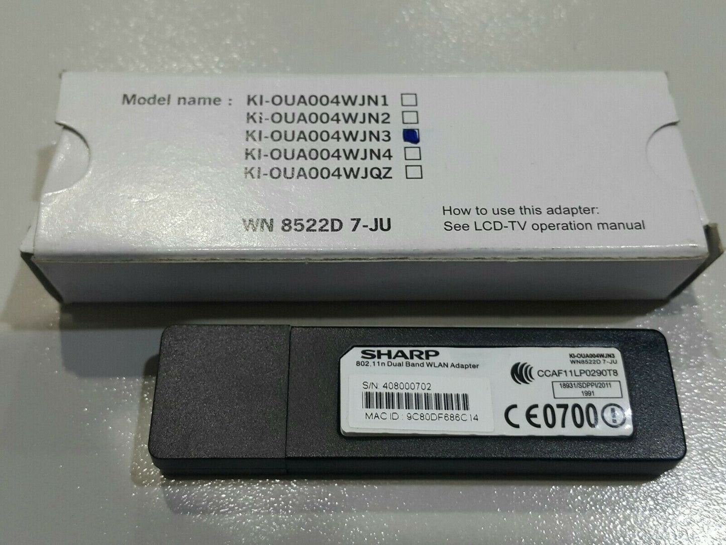 Sharp Television WIFI Adaptor dongle
