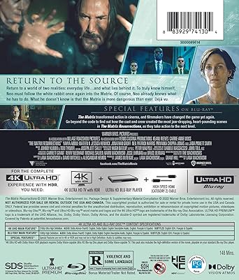 Matrix Resurrections, The 4K Ultra HD + Blu-ray + Digital