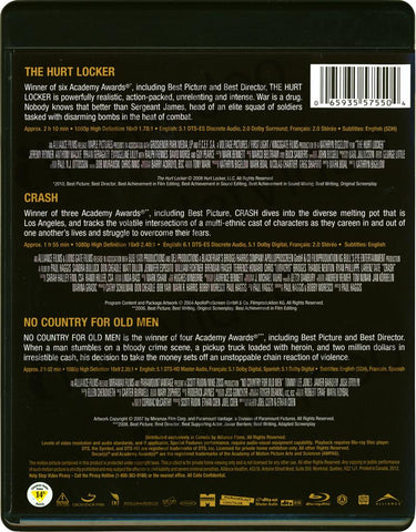The Best Picture Collection (Crash / The Hurt Locker / No Country for Old Men) Blu ray