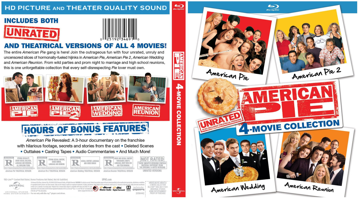American Pie:  4-Movie Collection (American Pie / American Pie 2 / American Wedding / American Reunion) [Blu-ray]
