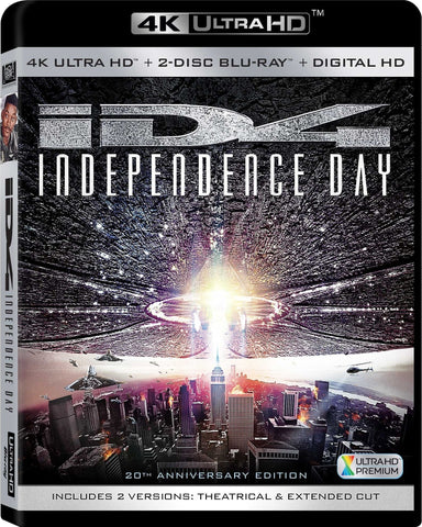 Independence Day  4K HD  Blu-Ray  Digital