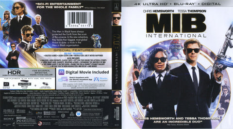 MIB Men In Black: International  4K + Blu Ray + Digital