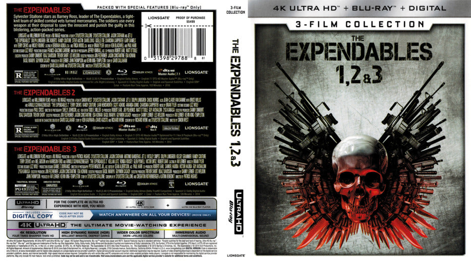 The Expendables: 3-Film  4K Ultra HD + Blu-Ray + Digital