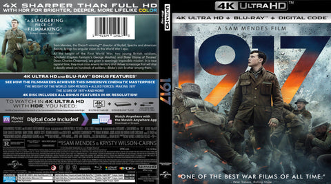 1917 4K Ultra HD + Blu Ray + Digital code