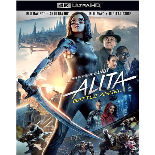 Alita: Battle Angel 4K UHD ,3D Blu-ray ,Blu-Ray ,Digital Code