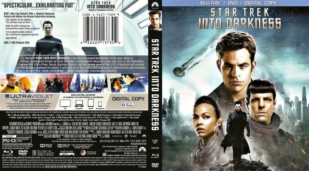 Star Trek Into Darkness (Blu-ray + DVD + Digital Copy)