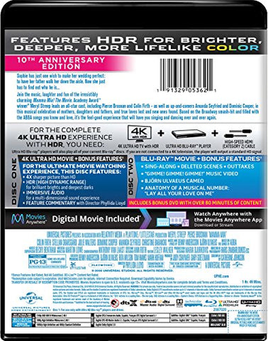 Mamma Mia! The Movie 4K Ultra HD + Blu Ray + Digital