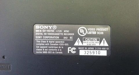 Sony GVHD700/1 HDV Portable Video Recorder PAL