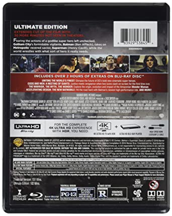 Batman v Superman: Dawn of Justice, Ultimate Edition 4K ULTRA + BLU-RAY + DIGITAL HD