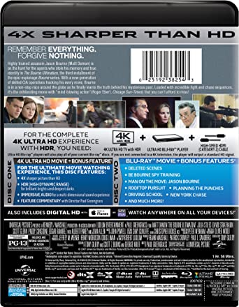 The Bourne Ultimatum 4K ULTRA + Blu-ray + DIGITAL HD