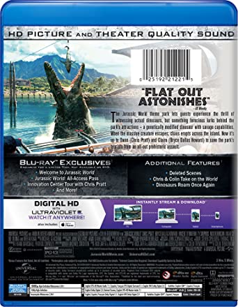 Jurassic World [Blu-ray + DVD + DIGITAL COPY]