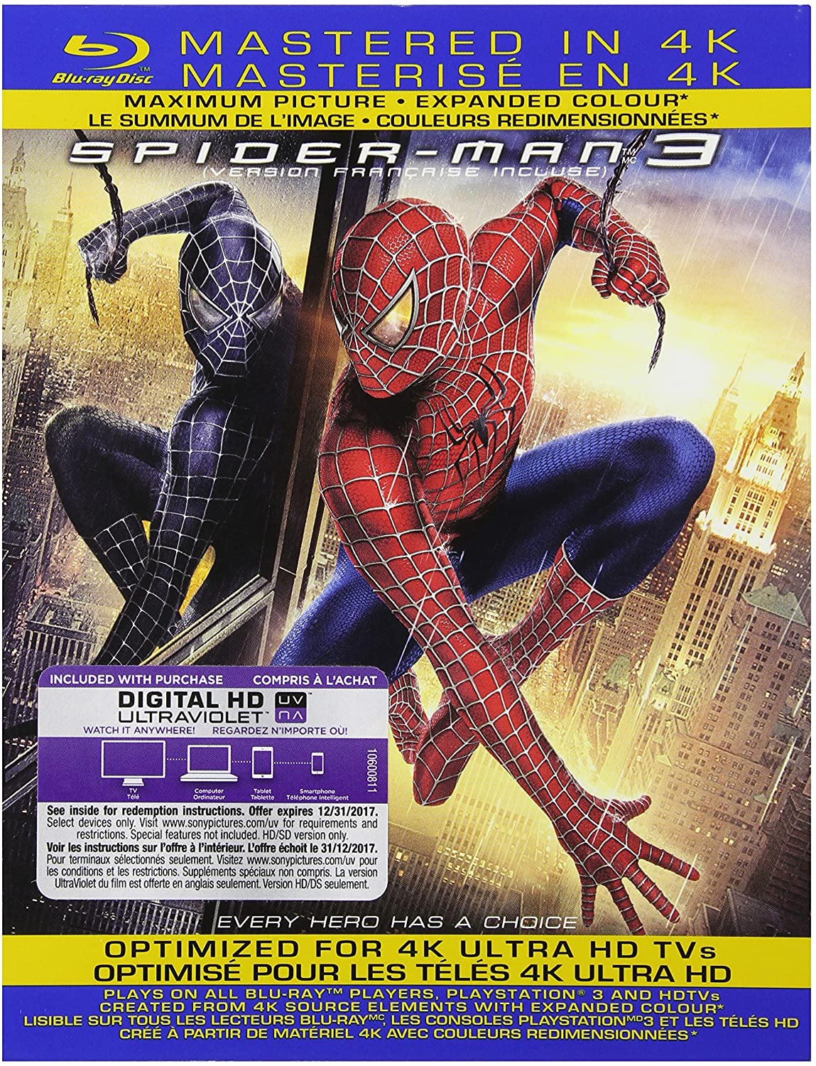 Spider-Man 3 (Mastered in 4K) [Blu-ray]