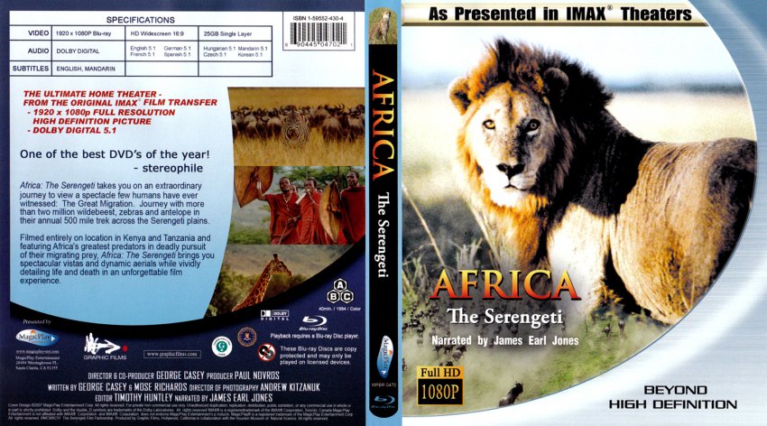 Africa: The Serengeti [Blu-ray] [Region Free] [1994]