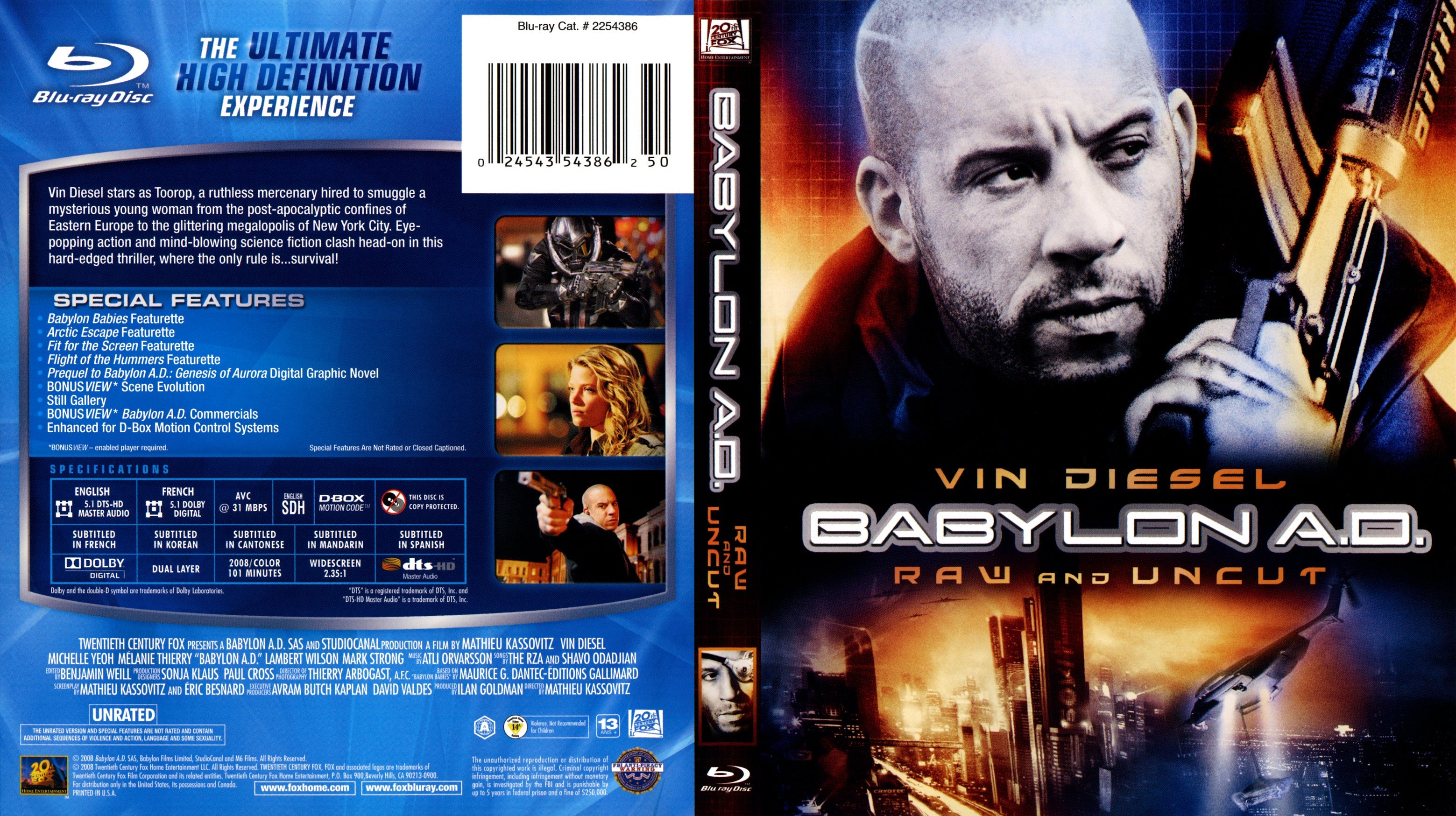 Babylon A.D. Blu ray  DIGITAL COPY SPECIAL EDITION