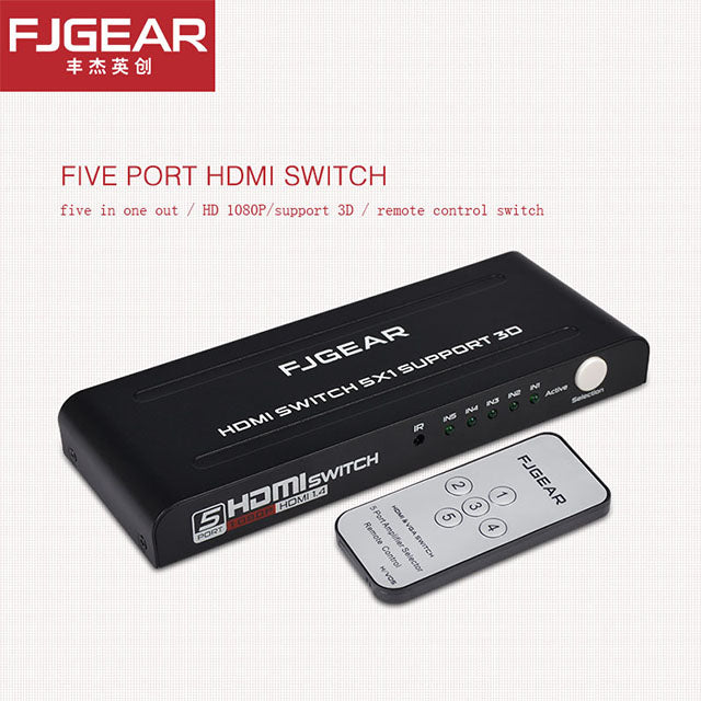 FJGEAR 5X1 HDMI HDMI Switch