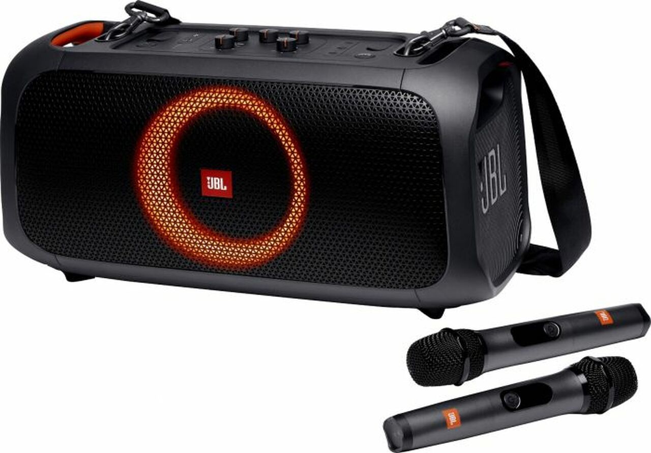 JBL PartyBox On-The-Go Wireless Bluetooth Portable Speaker 100W 2 Mics