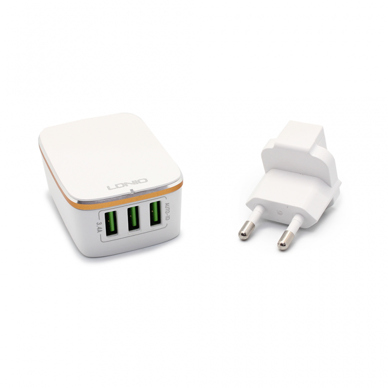 LDNIO A3304 3USB 5V / 3.4A Quick Charge Universal USB Charger