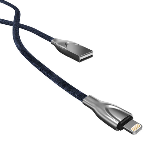 LDNIO LS29  Lightning Cable  Fast Charging and Data Transfer Denim Design Cable (2.4A/1m) 4.9