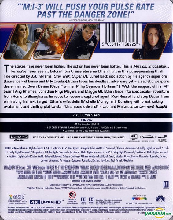 Mission: Impossible 3 4K Ultra HD  Blu-Ray  Digital