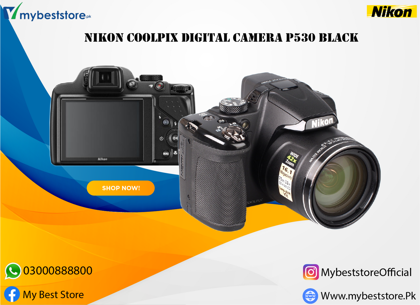 Nikon COOLPIX Digital Camera P530 Black