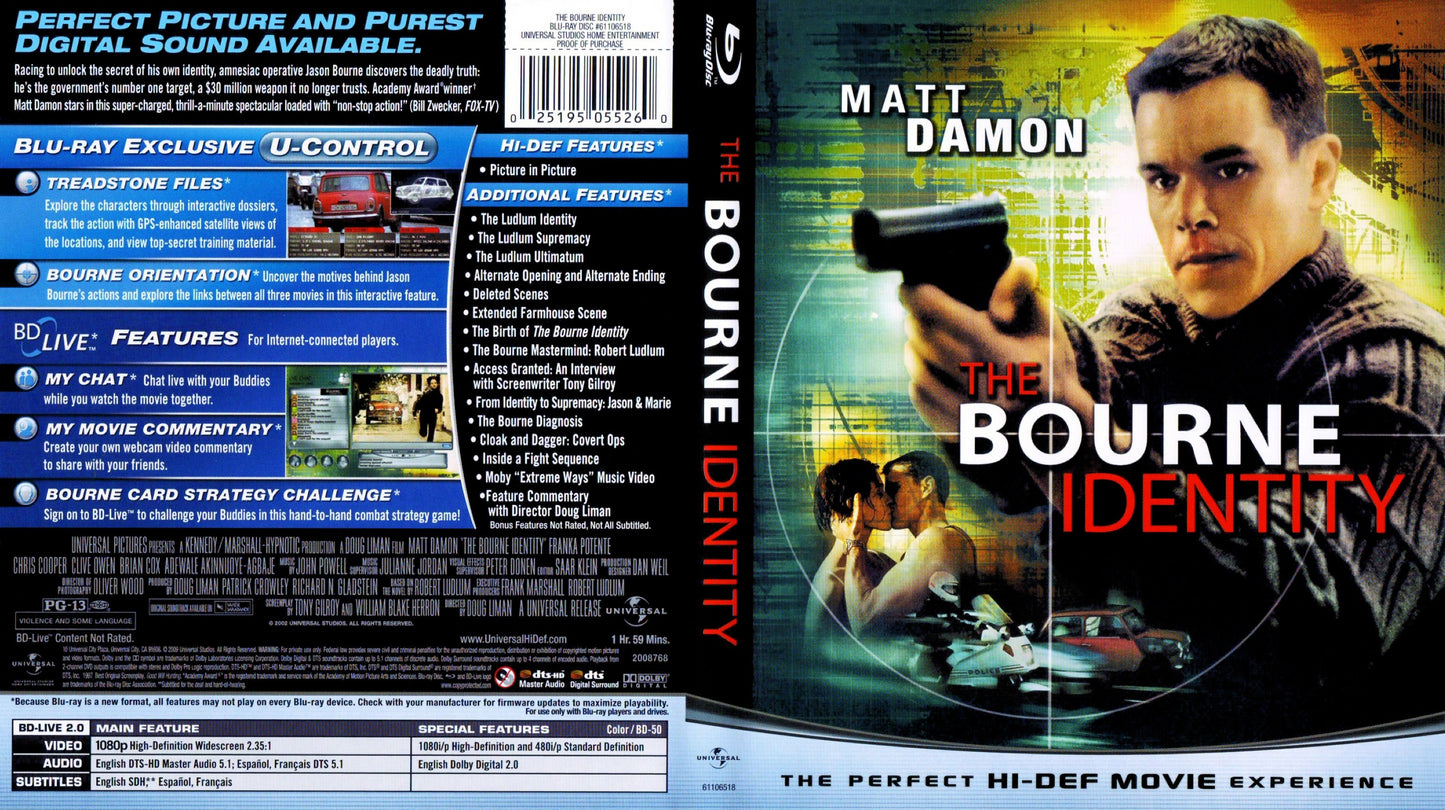 The Bourne Identity Blu-ray