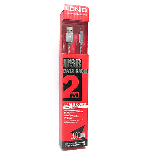 LDNIO LS17 USB Data Cable for iPhone 5, 6, 7, iPad Air, iPad Mini - Silver