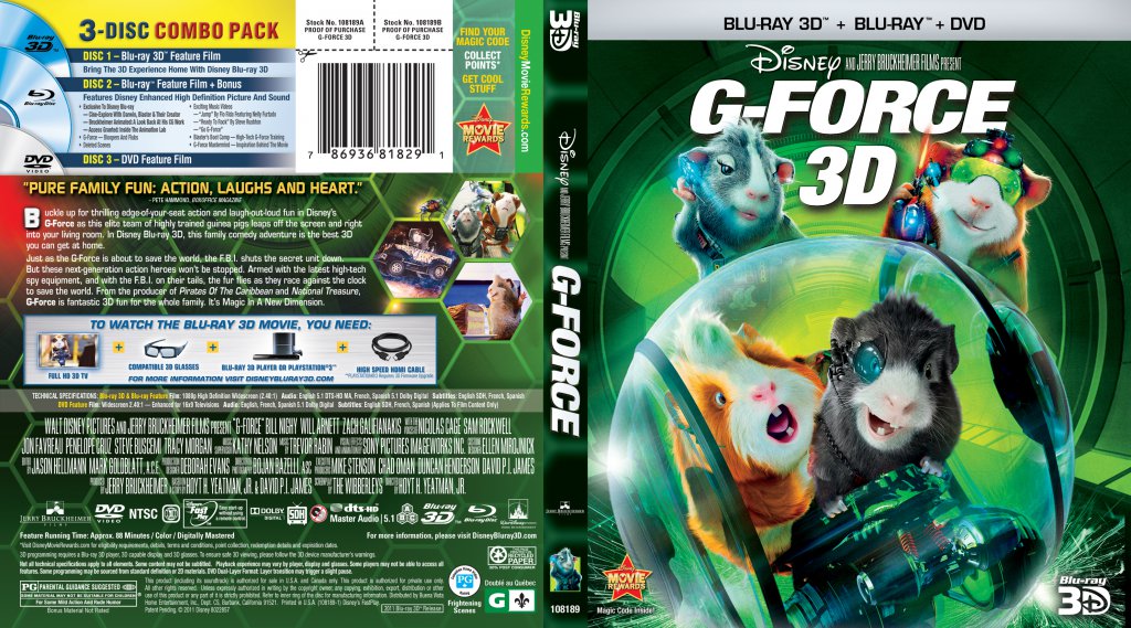 G-Force (Three-Disc Combo: Blu-ray 3D / Blu-ray / DVD)
