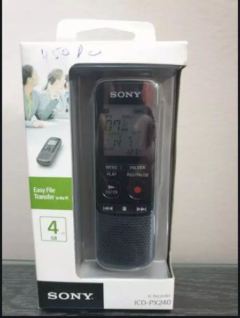 Sony ICD-PX240  Mono Digital Voice Recorder Black
