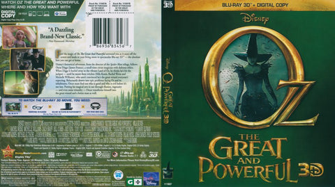 Oz the Great and Powerful 3D Blu-ray