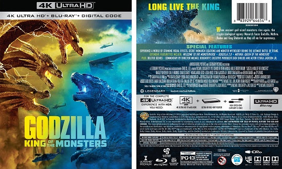 Godzilla: King of the Monsters (4K Ultra HD + Blu Ray + Digital Code)