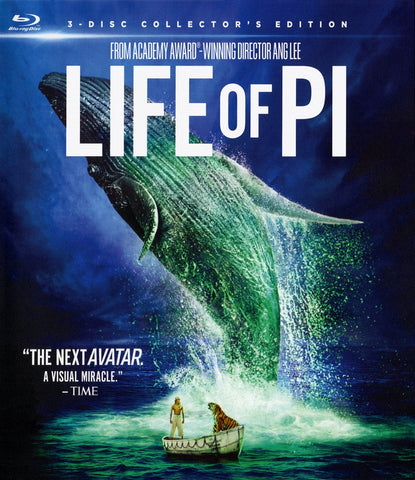 LIFE OF PI (BLU-RAY / 3D / DVD / DC / UV / 3 DISC)