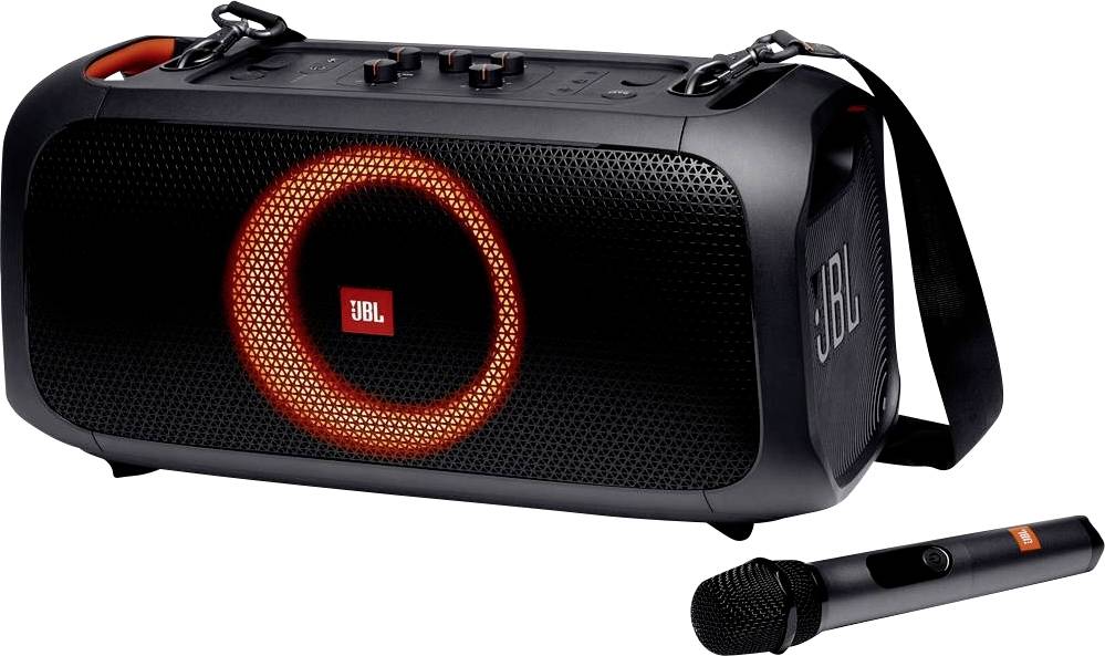 JBL PartyBox On-The-Go Wireless Bluetooth Portable Speaker 100W 2 Mics