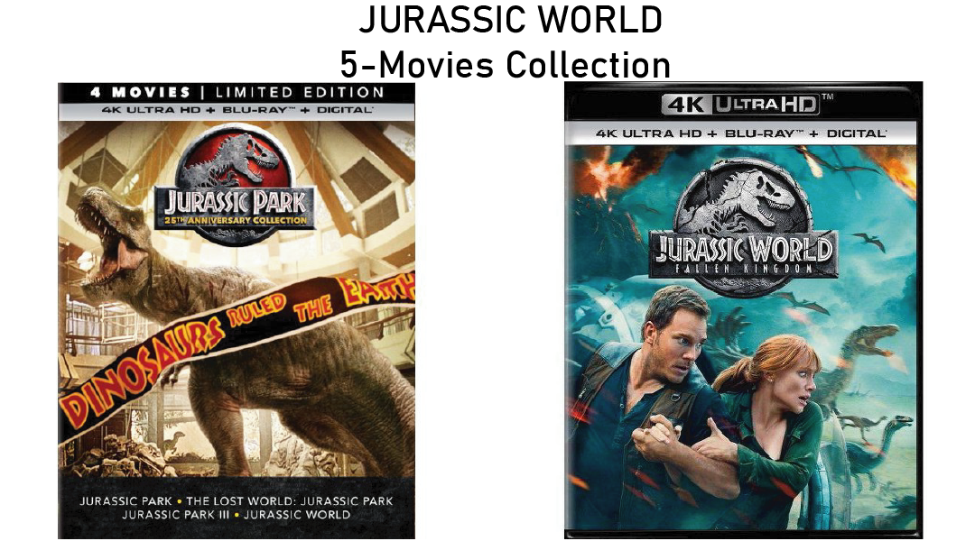 jurassic park  4K Ultra HD + Blu-Ray + Digital 5movie Collection