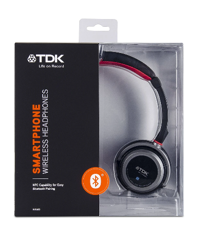 TDK WR680 Wireless On-Ear Black Bluetooth Headphones